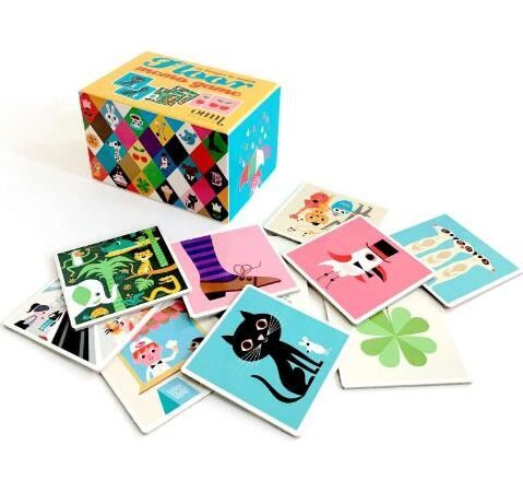 Vernice UV eliminabile delle carte da gioco del gioco dei bambini di stampa della carta su ordinazione
